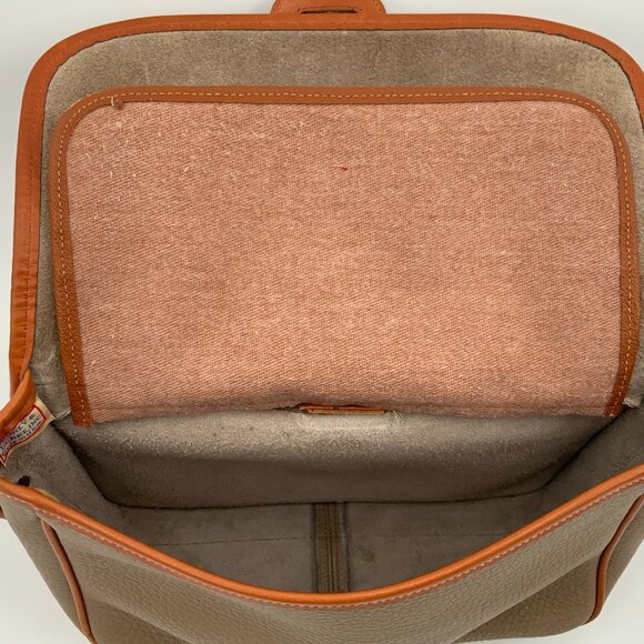 Dooney & Bourke Medium Pebbled Taupe Leather Bag 1980's USA No Strap - Picture 12 of 12